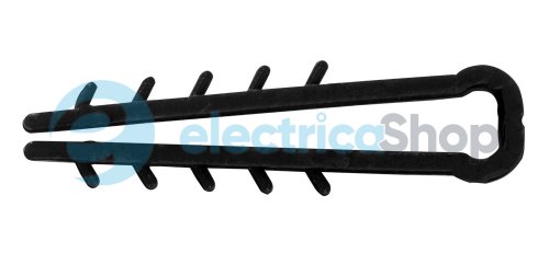 Дюбель ялинка 6 mm для плос. пров. e.metiz.dowel.flat.fir.black.6, чорний 100 шт. E.NEXT m0080038