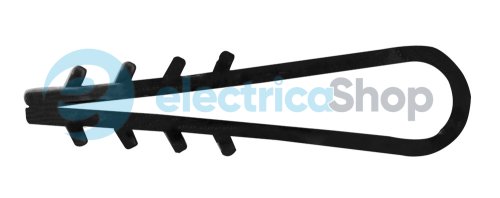 Дюбель ялинка 6 mm для круг. пров. e.metiz.dowel.fir.black.6, чорний 100 шт. E.NEXT m0080033