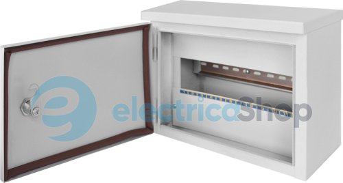 Корпус e.mbox.stand.n.12.z металлический, под 12мод., герметичный IP54, навесной, с замком s0100129 E.NEXT