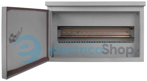 Корпус e.mbox.stand.n.15.z металлический, под 15мод., герметичный IP54, навесной, с замком s0100130 E.NEXT