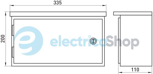 Корпус e.mbox.stand.n.15.z металлический, под 15мод., герметичный IP54, навесной, с замком s0100130 E.NEXT