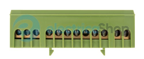 Шина нулевая e.bsi.pro.1.12 на DIN-рейке в изол. корпусе зеленая p0650015 E.NEXT