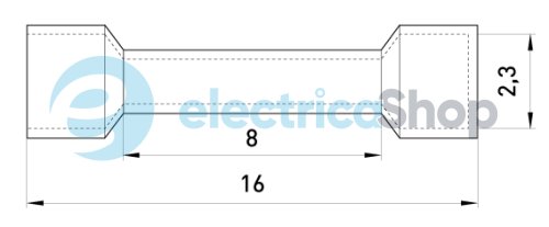 Гильза соединительная изолированная e.splice.stand.rvt.2.blue 1,5-2,5 кв.мм, синяя, 100шт s4036032 E.NEXT