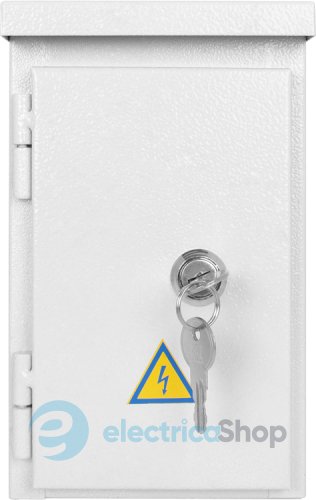 Корпус e.mbox.stand.n.04.z металлический, под 4мод., герметичный IP54, навесной, с замком s0100127 E.NEXT