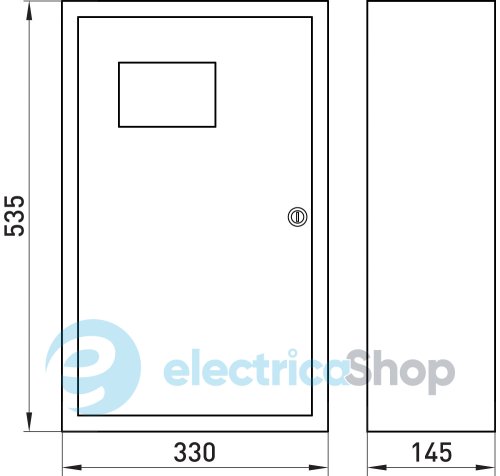 Корпус e.mbox.stand.n.f3.36.z металлический, под 3-ф. счетчик, 36 мод., навесной, с замком s0100031 E.NEXT