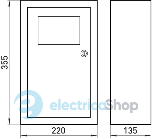 Корпус e.mbox.stand.n.f1.10.z металлический, под 1-ф. счетчик, 10 мод., навесной, с замком s0100015 E.NEXT