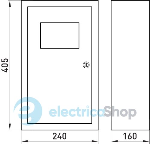 Корпус e.mbox.stand.n.f1.0.z металлический, под 1-ф. счетчик, пустая, навесная, с замком s0100001 E.NEXT