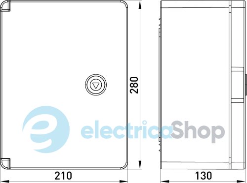 Корпус из ABS-пластика e.plbox.pro.p.28.21.13 с непрозрачной дверцей 280х210х130мм IP65 p084101 E.NEXT