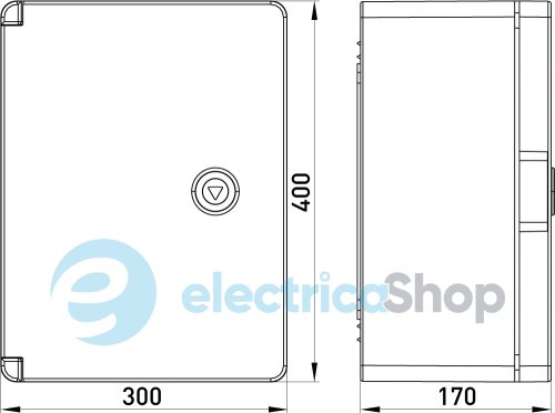Корпус из ABS-пластика e.plbox.pro.p.40.30.17 с непрозрачной дверцей 400x300x170мм IP65 p084103 E.NEXT
