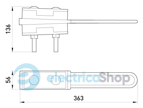 Анкерний ізольований затискач 4×(70-120mm2) e.i.clamp.4.70.120.zr, посилений, 70-120 кв.мм p0210010 E.NEXT