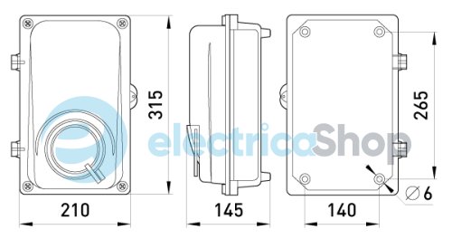 Корпус пластиковый e.mbox.stand.plastic.n.f1.pe прозрачный, под однофазный счетчик, навесной s0110005 E.NEXT