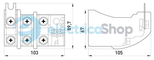 Тепловое реле e.industrial.ukh.125.85.125, номин. ток 150А, диап. регул. 85-125 А i0110022 E.NEXT