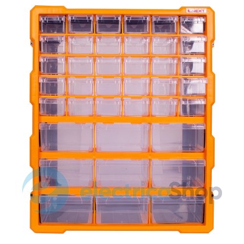 Органайзер пластиковый, e.toolbox.pro.21, 24" 39-секционный 381х157х475мм t011021 E.NEXT