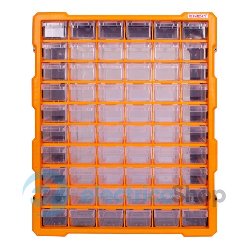 Органайзер пластиковый, e.toolbox.pro.22, 24" 60-секционный 381х157х475мм t011022 E.NEXT