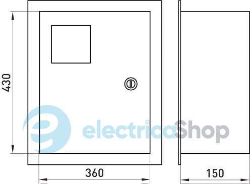 Корпус e.mbox.stand.w.f3.24.z металлический, под 3-ф. счетчик, 24 встраиваемая мод. с замком s0100012 E.NEXT