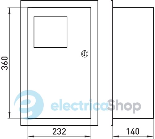 Корпус e.mbox.stand.w.f1.10.z металлический, под 1-ф. счетчик, 10 встраиваемый мод. с замком s0100016 E.NEXT