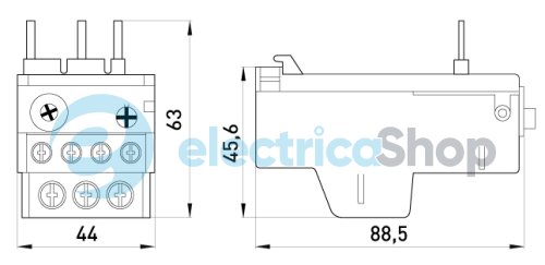 Теплове реле e.industrial.ukh.22.25, номін. струм 25А, діап. регул. 18-25 А i0110028 E.NEXT