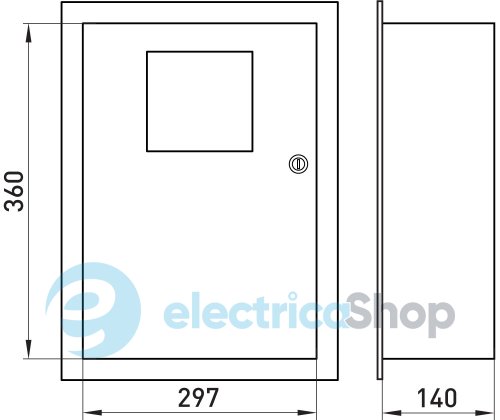 Корпус e.mbox.stand.w.f1.12.z металлический, под 1-ф счетчик, встраиваемый 12 мод. с замком s0100006 E.NEXT