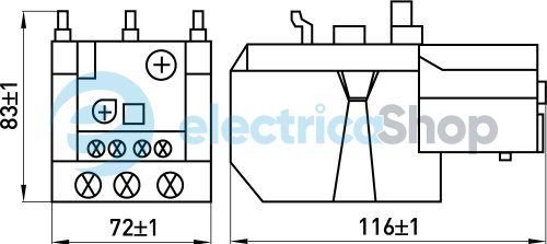 Тепловое реле e.pro.ukh.3.70.3-4, диап. 55-70А, габ.реле 3, габ.конт.3-4 p058022 E.NEXT