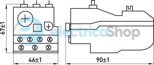 Тепловое реле e.pro.ukh.1.10.1-2, диап. 7-10А, габ.реле 1, габ.конт.1-2 p058012 E.NEXT