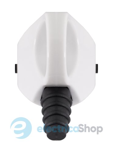 Вилка побутова e.plug.angle.005.16, з з/к, 16А, кутова, біла, з ручкою E.NEXT s9100046