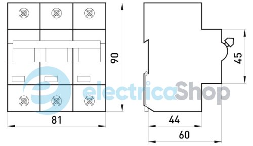 Модульный автоматический выключатель e.industrial.mcb.150.3.D125, 3P, 125А, D, 15kA i0630012 E.NEXT