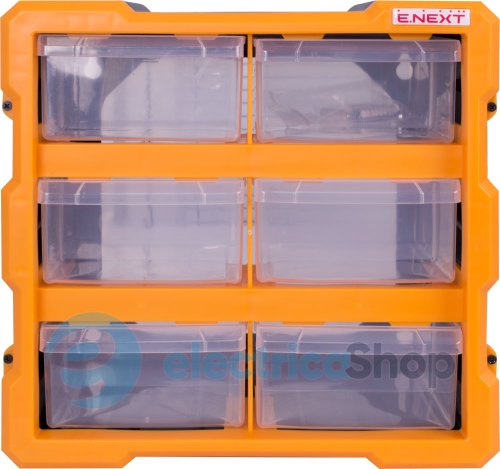 Органайзер пластиковый, e.toolbox.pro.20, 6-секционный 267х157х262мм t011020 E.NEXT