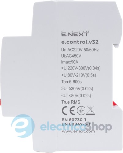 Реле контроля напряжения 1-ф. 32А с индикацией e.control.v32 p0690031 E.NEXT
