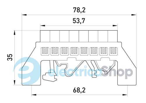 Шина нулевая e.bsi.pro.2.8 в изол. корпусе универсальная p0650012 E.NEXT