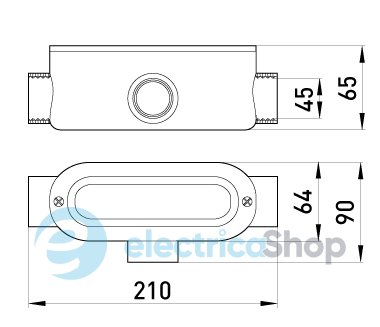 Соединитель ревизионный Т-образный e.industrial.pipe.db.revise.t.1-1/2" для труб 1-1/2" i0560005 E.NEXT
