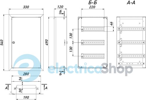 Корпус металлический e.mbox.pro.w.36 IP31 встроен на 36 модулей p0100211 E.NEXT p0100211 E.NEXT