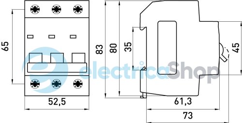 Модульний автоматичний вимикач e.mcb.pro.60.3.B 20 new, 3P, 20А, В, 6kA, new p041027 E.NEXT