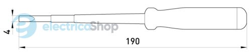 Індикатор-викрутка e.tool.test04 190х4 прямий шліц АС100-500В t001104 E.NEXT