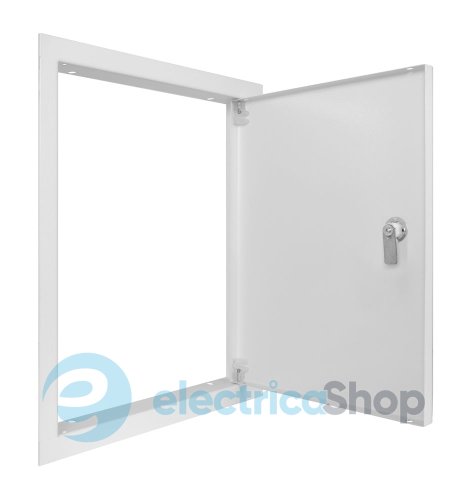 Дверца металлическая ревизионная e.mdoor.stand.400.500.z 400х500м c замком s0100085 E.NEXT