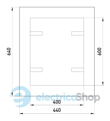 Дверца металлическая ревизионная e.mdoor.stand.400.600.z 400х600м c замком s0100061 E.NEXT