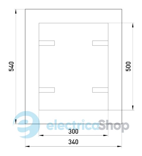 Дверца металлическая ревизионная e.mdoor.stand.300.500.z 300х500м c замком s0100046 E.NEXT