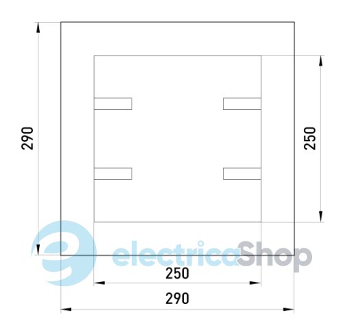 Дверца металлическая ревизионная e.mdoor.stand.250.250z 250х250м с замком s0100056 E.NEXT