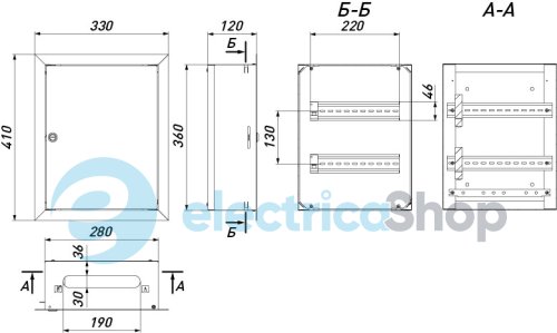 Корпус металлический e.mbox.pro.w.24 IP31 встроен на 24 модуля p0100210 E.NEXT