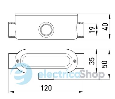 Соединитель ревизионный Т-образный e.industrial.pipe.db.revise.t.1/2" для труб 1/2" i0560001 E.NEXT