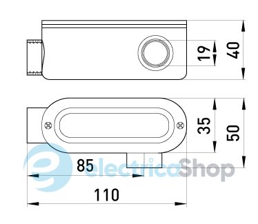 Соединитель ревизионный Г-образный e.industrial.pipe.db.revise.elbow.1/2" для труб 1/2" i0540001 E.NEXT