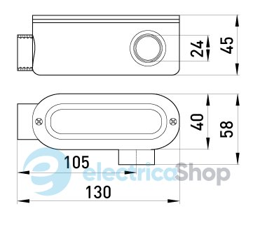 Соединитель ревизионный Г-образный e.industrial.pipe.db.revise.elbow.3/4" для труб 3/4" i0540002 E.NEXT