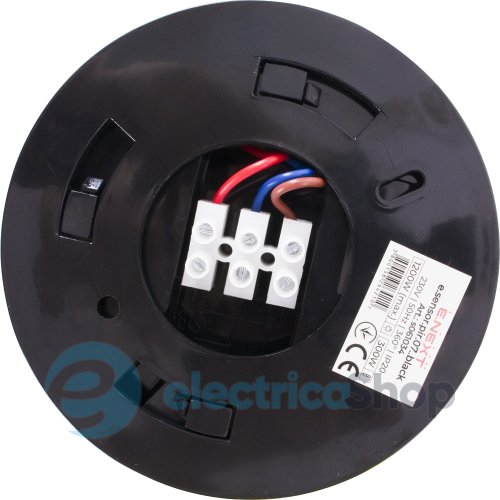 Датчик руху інфрачервоний стельовий e.sensor.pir.07.black(чорний), 360°, IP20 s061034 E.NEXT