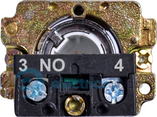 Кнопка без подсветки плоская e.mb.ba3351 черная со стрелкой, без фиксации, 1NO p0810155 E.NEXT