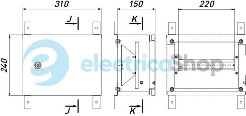Корпус металлический e.mbox.pro.n.12 IP54 навесной на 12 модулей p0100215 E.NEXT