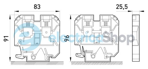 Клемна колодка набірна на DIN-рейку e.tc.din.pro.95, з кришкою p049009 E.NEXT