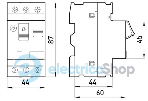 Автоматичний вимикач захисту двигуна DIN e.mp.pro.6,3 4-6,3А p004004 E.NEXT