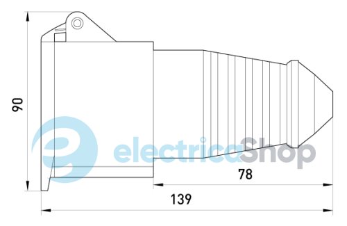 Силовая розетка переносная e.socket.pro.5.16, 5п., 380V, 16A, (215) p012018 E.NEXT
