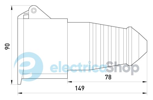 Силовая розетка переносная e.socket.pro.3.32, 3п., 230V, 32A, (223) p012019 E.NEXT