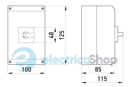 Пакетний перемикач в корпусі e.industrial.sb.1-0-2.3.20, 3р, 20А (1-0-2) i0360005 E.NEXT