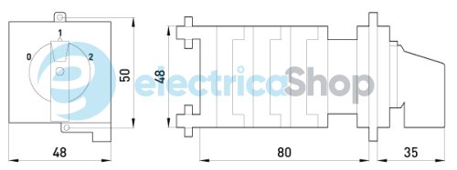 Пакетний перемикач в корпусі e.industrial.sb.0-1-2.3.20, 3р, 20А (0-1-2) i0360015 E.NEXT